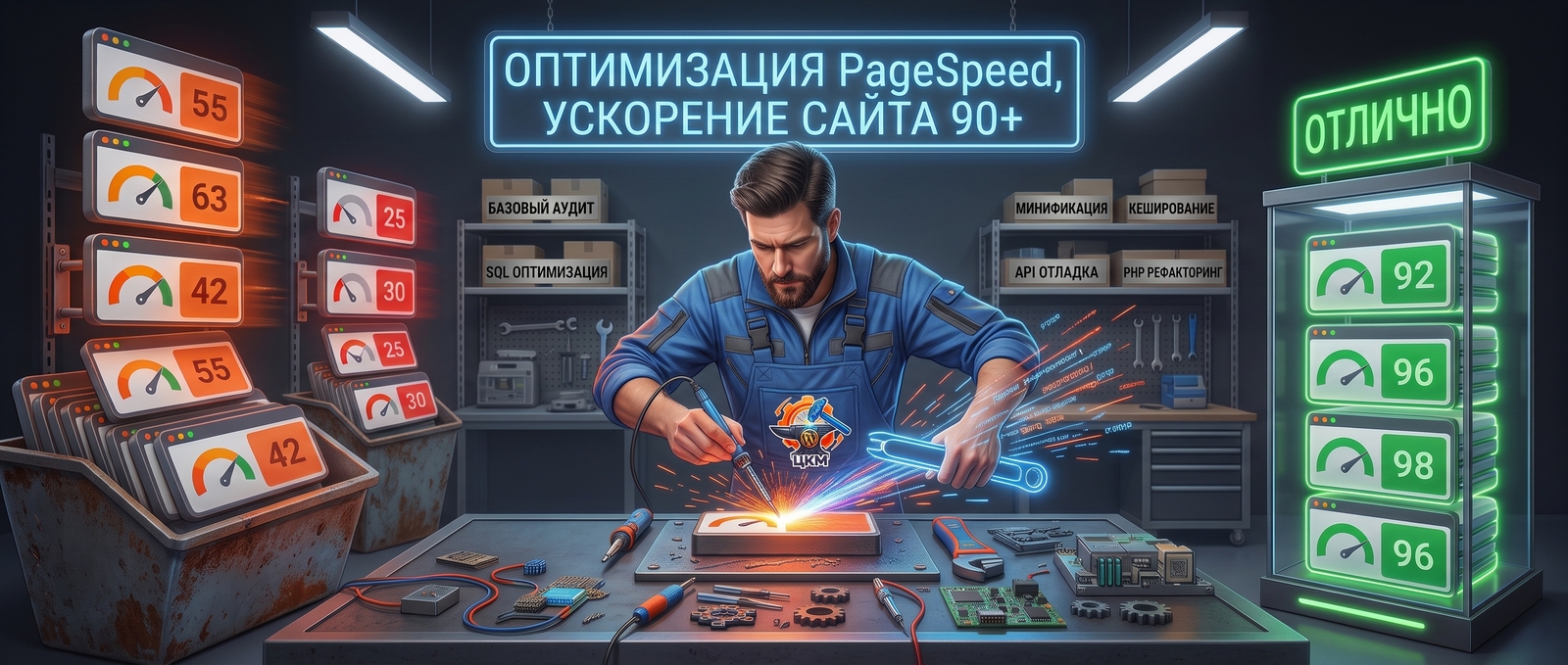 Показатели скорости Google PageSpeed
